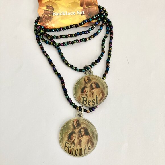 Vintage Disney Pirates of the Caribbean Charm Necklace Best Friends 16" Set of 2 - Picture 10 of 11